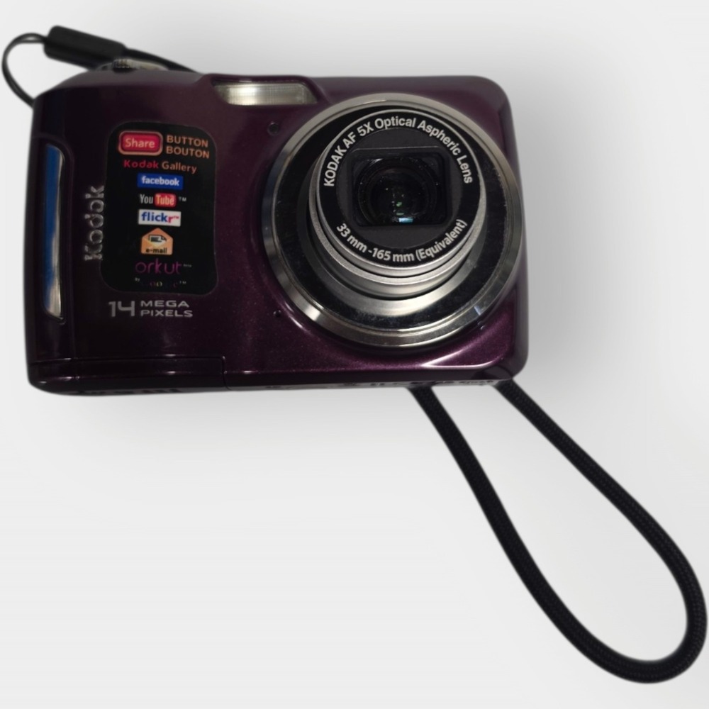 Kodak EasyShare C195 14MP Purple Point & Shoot 5x Zoom HD Video 3" USB
